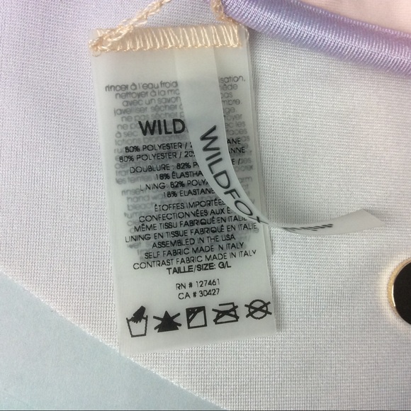 New Wildfox Mesh Tie Dye Flutter Bikini Top - Picture 4 of 5